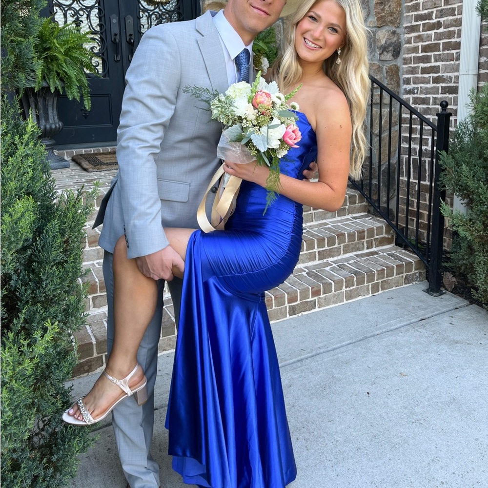Strapless royal blue prom dress. Sherri hill.- DM me for details!